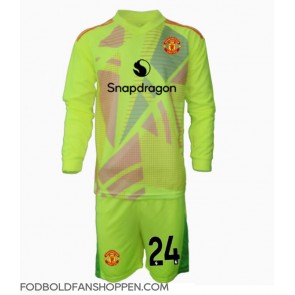 Manchester United Andre Onana #24 Målmand Udebanetrøje Børn 2024-25 Langærmet (+ Korte bukser)